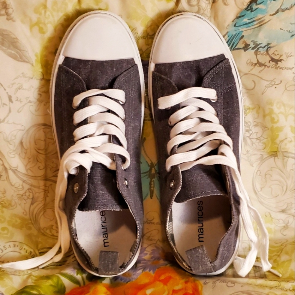 Sz 9.5 gray "Converse" replicas